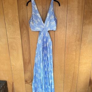 Abercrombie & Fitch Light Blue Floral Backless Dress LT